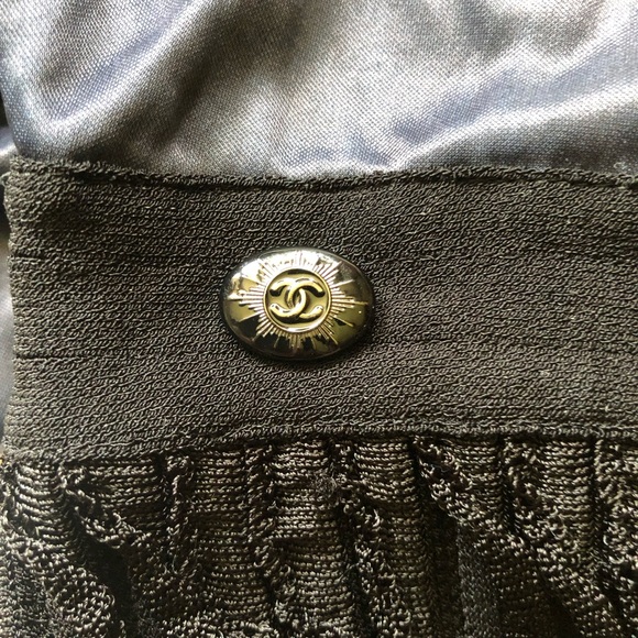 Chanel navy blue/Gray and Black Dress 34 - Picture 4 of 12